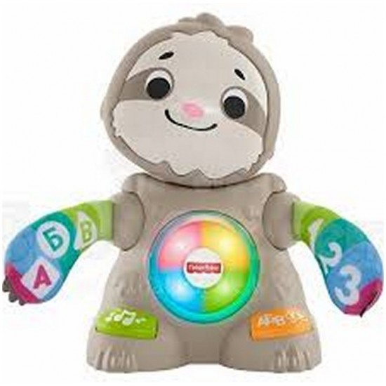 Muzikāla rotaļlieta latviešu valodā Sliņķis Mattel Fisher-Price Linkimals Interactive Sloth with Light and Sound (Language: Latvian) GXR61