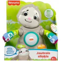 Muzikāla rotaļlieta latviešu valodā Sliņķis Mattel Fisher-Price Linkimals Interactive Sloth with Light and Sound (Language: Latvian) GXR61