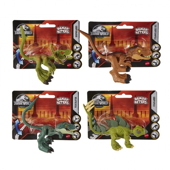 Spēļu komplekts dinozaurs Mattel Jurassic World Bendy Biters assorted GYX92