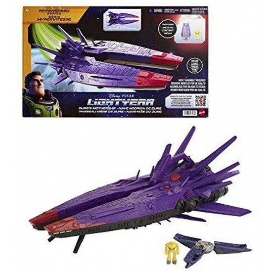 Spēļu komplekts Mattel Disney Pixar Lightyear Playset Zurgs Mothership Spaceship + Figure with light and sound HJW47