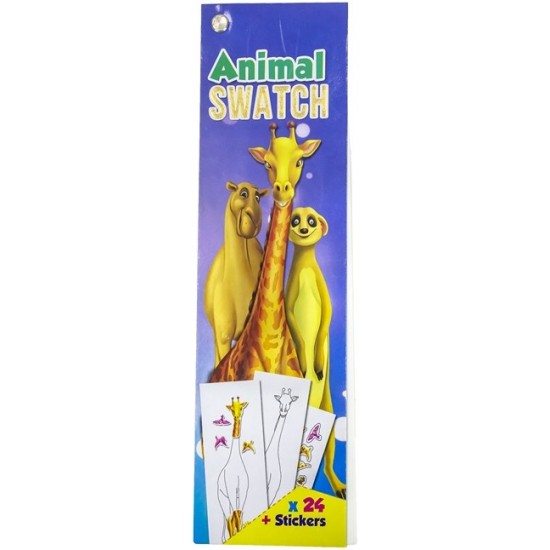 Veidošanas komplekts Swatch Colouring book 7x24cm + 24 stickers 10 assorted NA76