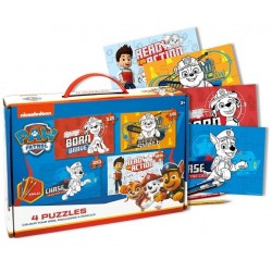 Puzles Paw Patrol Colour your own 4 Puzzles Progressive 12-16-20-24 pcs PW01015