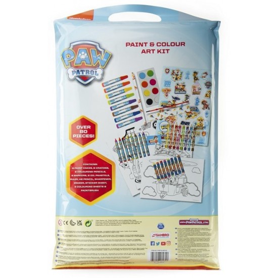 Zīmēšanas komplekts Sambro Paw Patrol Paint & Color Art Kit 80pcs PWP16-6679