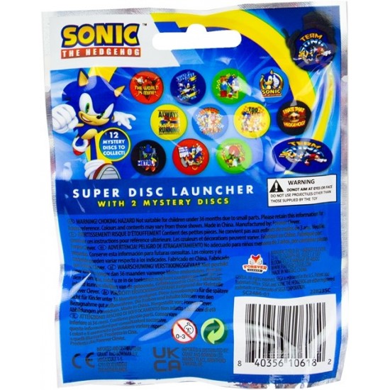 Spēļu komplekts Sonic The Hedgehog Blindbag Super Disc Launcher SC2486CT