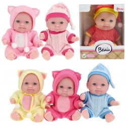 Lelle Cute Baby doll 14cm with sleeping cap assorted TT02412Z