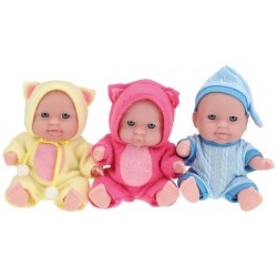 Lelle Cute Baby doll 14cm with sleeping cap assorted TT02412Z
