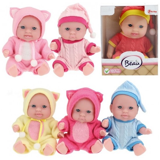 Lelle Cute Baby doll 14cm with sleeping cap assorted TT02412Z