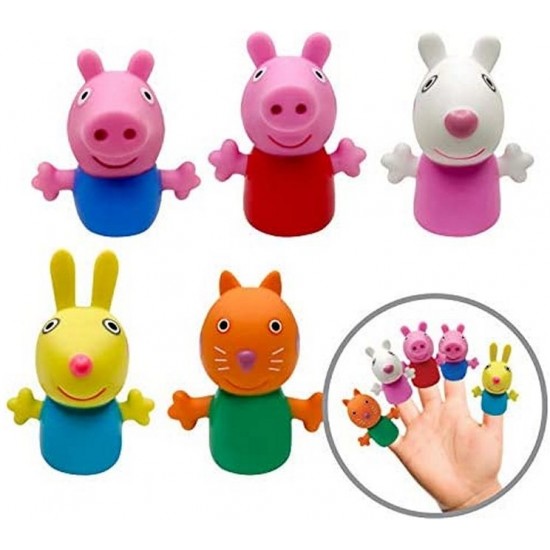 Pirkstiņlelles - rotaļlieta leļļu teātrim Peppa Pig Finger Puppets WHA339