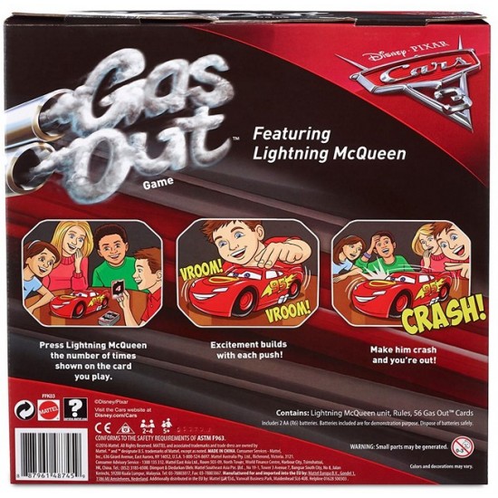 Galda spēle Vāģi Zibens Makvīns Mattel Disney Cars 3 Gas Out FFK03