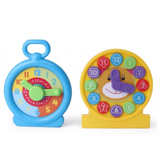 Izglītojošs rotaļlietu pulksteņu komplekts 2 gab. Fun Time Set 2 Clocks 29780