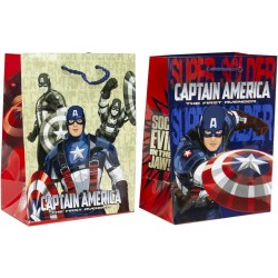 Dāvanu maisiņš Giftbag Captain America ass. 18x13x8cm 013357