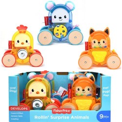 Automašīna - grabulis Fisher Price Rollin' Surprise Animals Auto GJW12