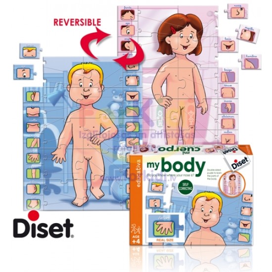 Spēle - puzle ”CILVĒKA ĶERMENIS”  Diset My Body 63971