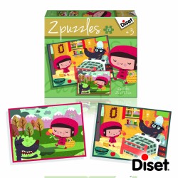 Puzles no pasakas Sarkangalvīte 2x20 gab. Diset Puzzle Little Red Riding Hood 2x20 pcs 69961