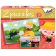 Puzles 2x20 gab. no pasakas Trīs sīventiņi  Diset The Three Little Pigs 2x20 pcs 69962