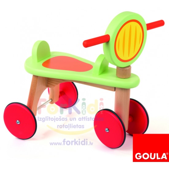 Bērnu stumjamais koka skuteris Goula Wooden Trike Motorbike 54159