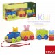 Koka attīstoša rotaļlieta vilciens Goula Train with Animals 55213