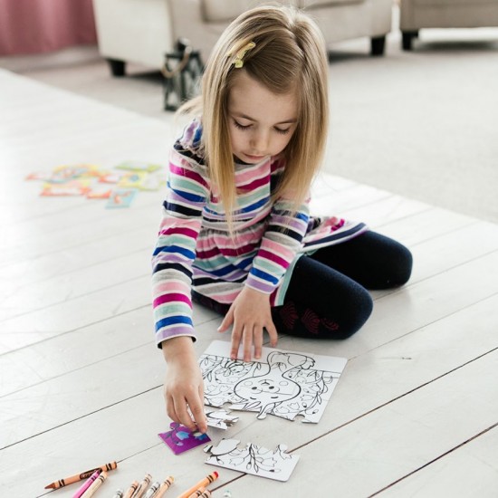 Puzle (divpusīga un krāsojama) Dodo Puzzle Coloring 2 in 1 Rabbit 300121