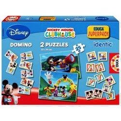 Spēļu komplekts puzles - memo - domino Educa Borras 4 in 1 Superpack Disney Mickey Mouse 13749