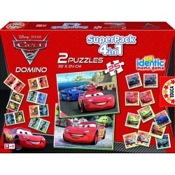 Set of games puzzles - memo - domino Educa Borras 4 in 1 Superpack Disney Cars 14927