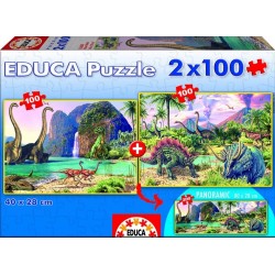 Educa Borras Dino World Puzzles 2x100 pcs 15620