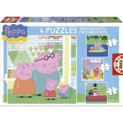 Puzles mazuļiem Educa Borras Puzzles Progressive Peppa Pig 6 - 9 - 12 - 16 pcs 15918.