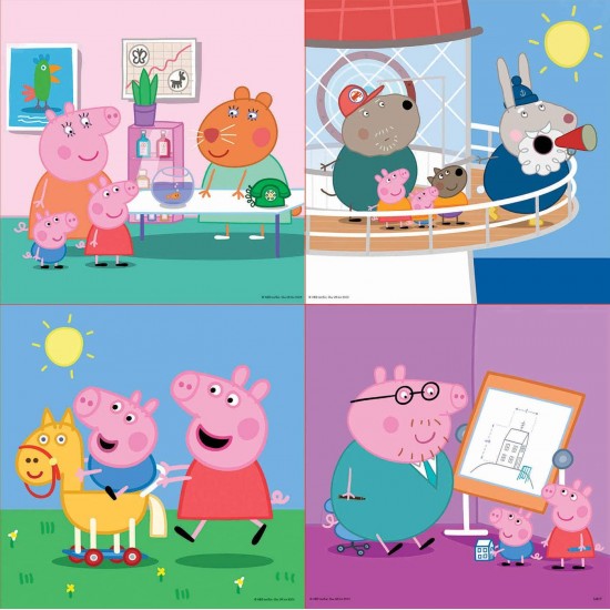 Puzles mazuļiem Educa Borras Puzzles Progressive Peppa Pig 12 - 16 - 20 - 25 pcs 16817