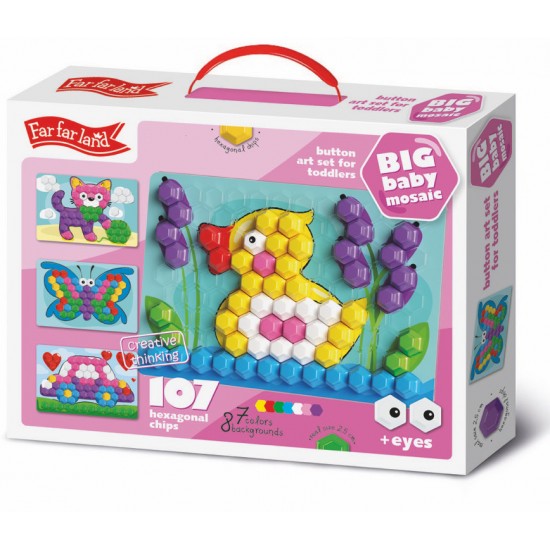 Mozaīka Far Far Land Big Baby Mosaic DUCKLING 107 pcs (hexagonal chips) F-02518