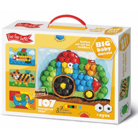 Mozaīka Far Far Land Big Baby Mosaic TRACTOR 107 pcs (hexagonal chips) F-02519