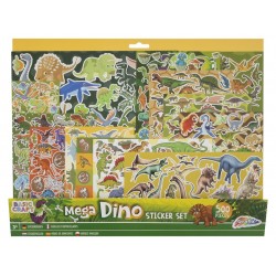 Uzlīmes - dinozauri Grafix Mega Sticker Set Dino, 500pcs 40x32cm 100081
