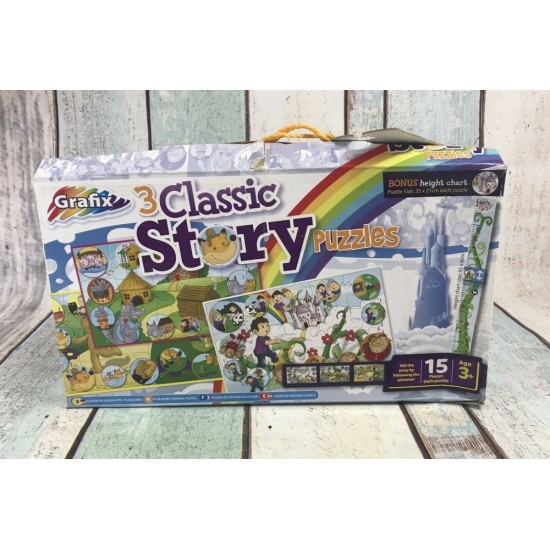 Puzles 3x15 gab. + auguma mērītājs Grafix Fairy Tale Puzzle + Height Chart 120324