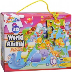 Puzle Grafix 3D Giant World Animal Puzzle Map 120161