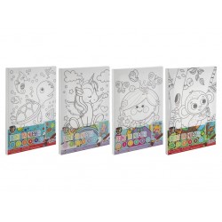 Kanva+6 krāsas glezna pēc cipariem Grafix Paint By Number Canva 4 ass. 150007