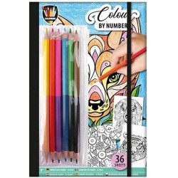 Art set Grafix Colour by Number 12 Pencils, 36 sheets 150059