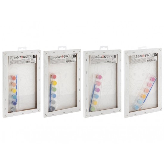 Kanva+6 krāsas glezna pēc cipariem Grafix Paint By Number Canva 4 ass. 150065