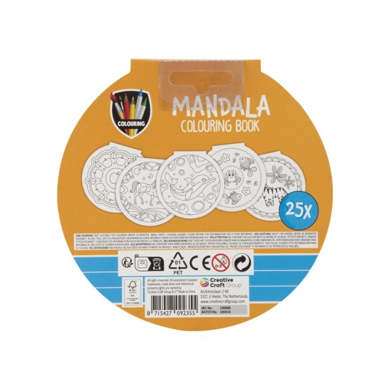 Krāsojama grāmata Grafix Mandala Colouring Book 25 Sheets 2 assorted 150080