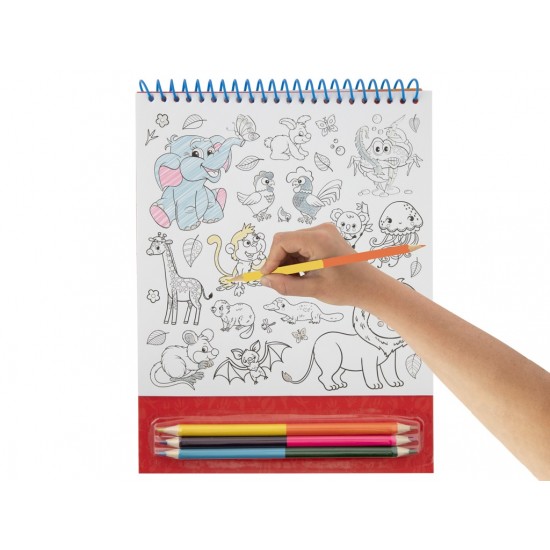 Grāmata ar uzlīmēm Grafix Colour your own stickers & 3 double-ended pencils 150090