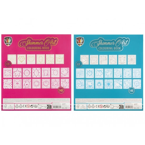 Krāsojama grāmata Grafix Foil Colouring Book 20 Sheets 2 assorted 150097