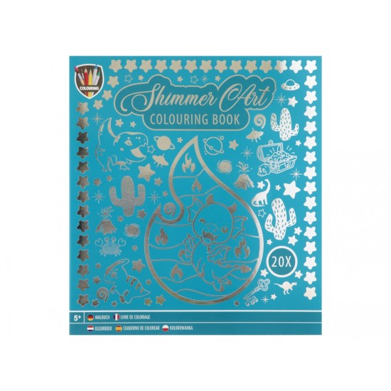 Krāsojama grāmata Grafix Foil Colouring Book 20 Sheets 2 assorted 150097
