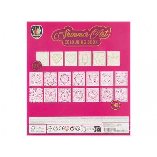 Krāsojama grāmata Grafix Foil Colouring Book 20 Sheets 2 assorted 150097