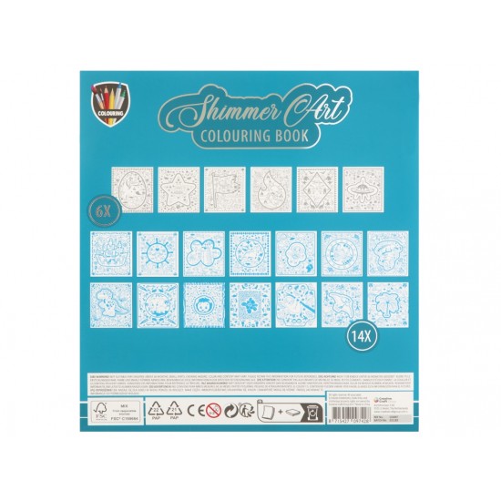 Krāsojama grāmata Grafix Foil Colouring Book 20 Sheets 2 assorted 150097