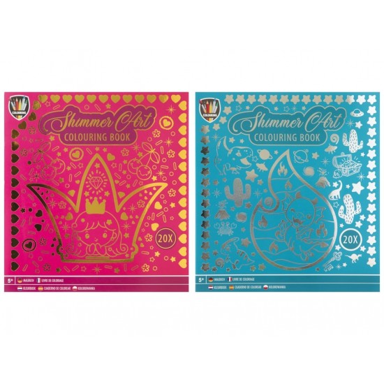 Krāsojama grāmata Grafix Foil Colouring Book 20 Sheets 2 assorted 150097