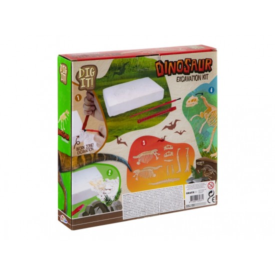 Arheologa komplekts dinozaura skelets Grafix Fossil DIG Dino Excavation Kit + skeleton to build 200019