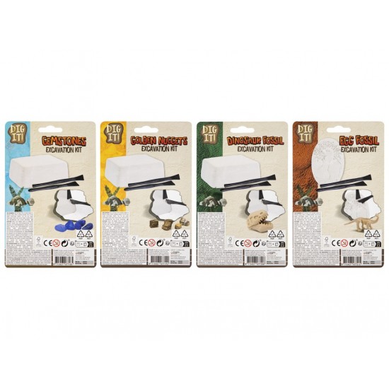 Arheologa komplekts Grafix Fossil Excavation 4 assorted 200024