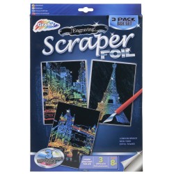 Radošais komplekts folija (3 bildes) Grafix Engraving Scraper Foil 210182