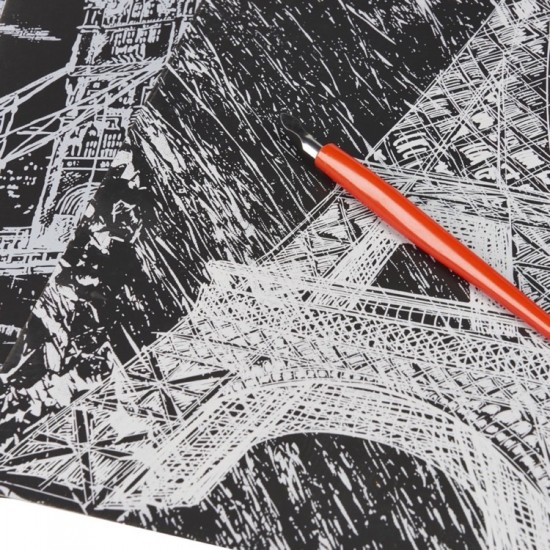Radošais komplekts folija (3 bildes) Grafix Engraving Scraper Foil 210182