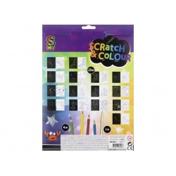 Radošais komplekts Grafix Scratch&Colour A4 15 Sheets + 4 colour pencils 220010