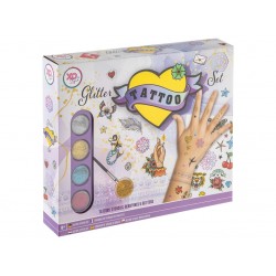 Art set Grafix Glitter Tattoo Set (glitter, gemstones, stencils) 230010
