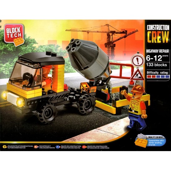 Konstruktors Grafix Block Tech Construction Crew Highway Repair Blocks Playset 260327