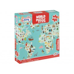 Puzle pasaules karte Grafix World Puzzle Map 96 pcs 400026